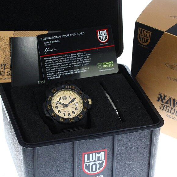 LUMINOX NAVY SEAL 3500 SERIES 3505.GP.SET Gold limited edition QZ Men's_739043 - Picture 1 of 7